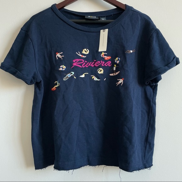 Maeve Beachy Embroidered Sweatshirt Tee - Picture 2 of 12